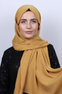 Medina Silk Shawl Mustard Yellow 100285388 - Hijab