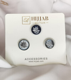 3 Pcs ( 3 pair ) Islam Women Scarves Magnetic Brooch Pin 100298859 - Hijab