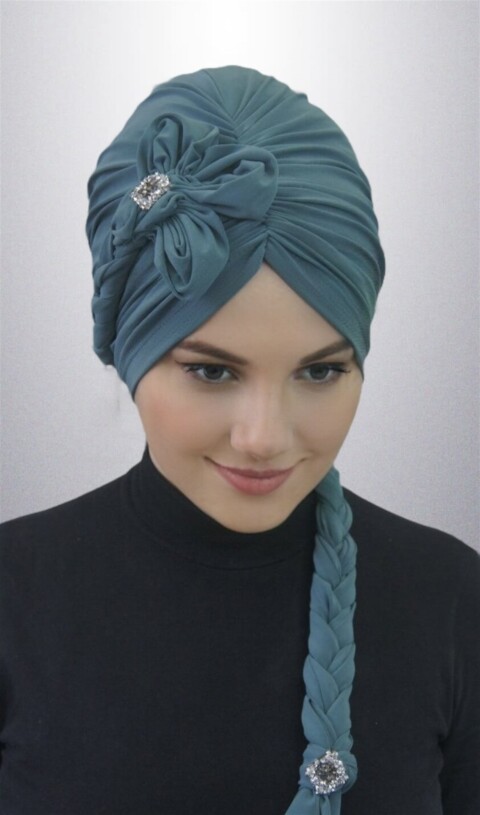 Floral Braided Bonnet Colored - 100283166 - Hijab