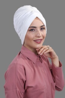 Velvet Nevru Bonnet White - 100283086 - Hijab