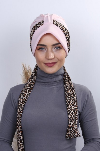 Scarf Hat Bonnet Salmon - 100284988 - Hijab