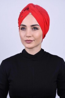 Pearly Twill Bonnet Red