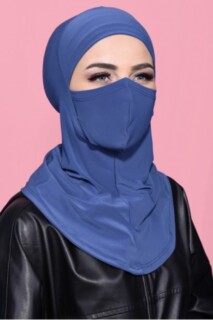 Masked Sport Hijab Indigo