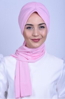 Cravate Froncée Os Rose Poudré - Hijab