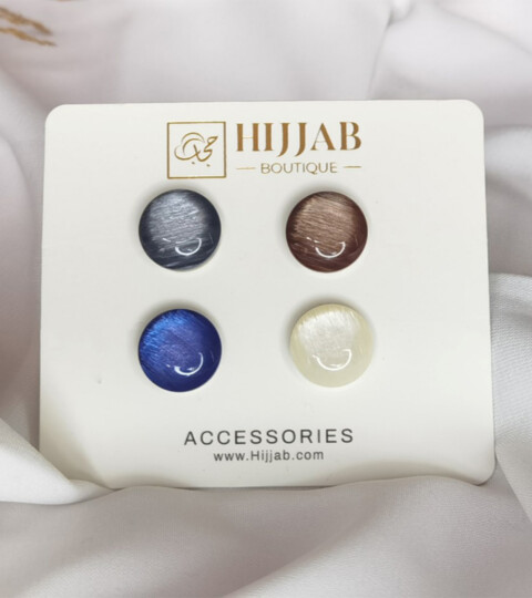 4 Pcs ( 4 pair ) Islam Women Scarves Magnetic Brooch Pin - 100298856 - Hijab
