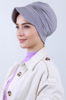 Buckled Hat Bonnet Silver Gray