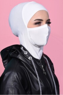 Masked Sport Hijab Ecru