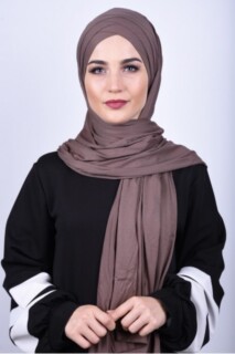 Châle Coton Peigné 3 Rayures Vison - Hijab