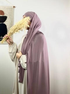 Ready To Wear - جيرسي ساندي بريميوم بيربل - Hijab
