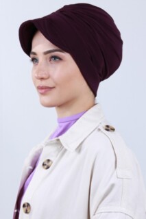 Buckled Hat Bonnet Plum