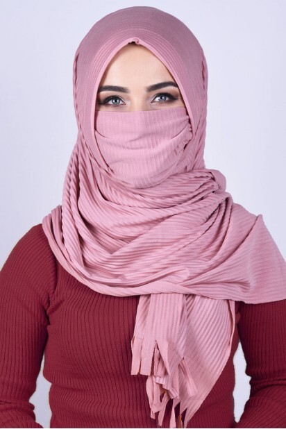 Châle Masqué Rose Poudré - Hijab