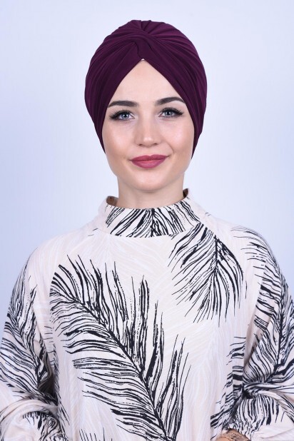 Vera Bonnet Extérieur Prune - Hijab