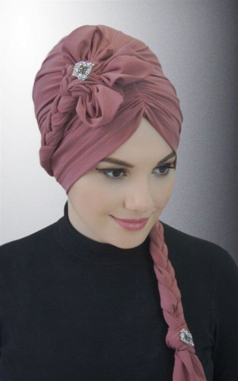 Floral Braided Bonnet Colored - 100283160 - Hijab