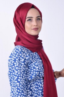 Dubai Silk Waffle Shawl Claret Red
