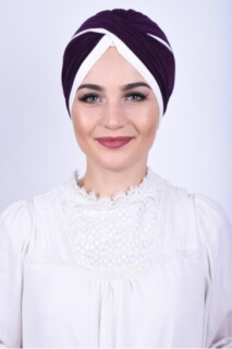 Bicolore Vera Bone Violet - Hijab