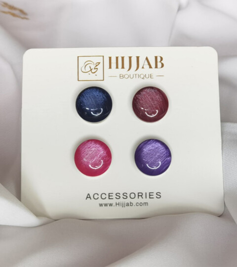 4 قطع (4 أزواج) دبوس بروش مغناطيسي إسلامي للنساء - Hijab