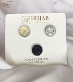 3 Pcs ( 3 pair ) Islam Women Scarves Magnetic Brooch Pin 100298868 - Hijab
