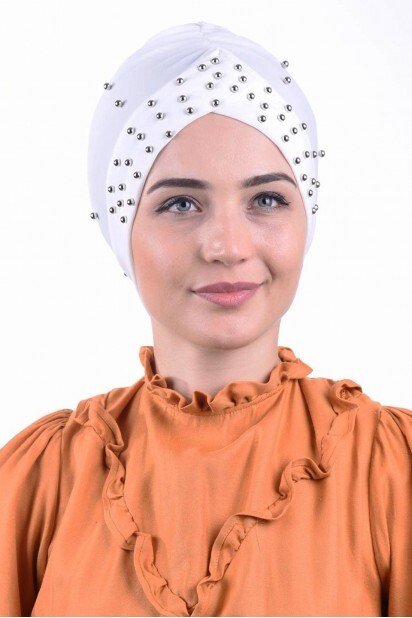 Pearl Pool Cap White - 100284943 - Hijab