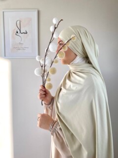 Prêt à enfiler - perle blanc - Hijab