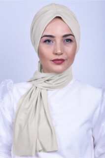 Cravate Froncée Beige Os - Hijab