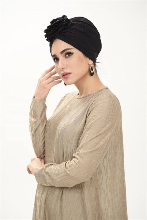 Bonnet Rose-Noir - Hijab