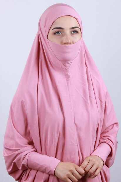5XL Veiled Hijab Powder Pink