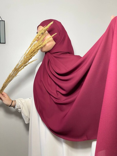 Ready To Wear - كريب بريميوم - بورجندي - Hijab