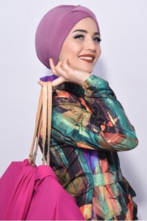 طاقية حوض السباحة الوردة المجففة الداكنة - Hijab