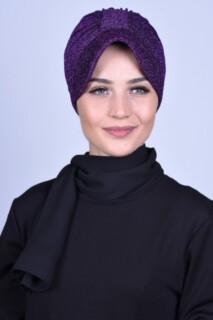 Silvery Hat Bonnet Purple
