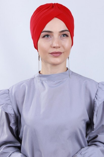 Bonnet Nevrulu Double Face Rouge - Hijab