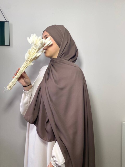 كريب بريميوم - بني مزجج - Hijab