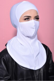 حجاب رياضي مقنع أبيض - Hijab