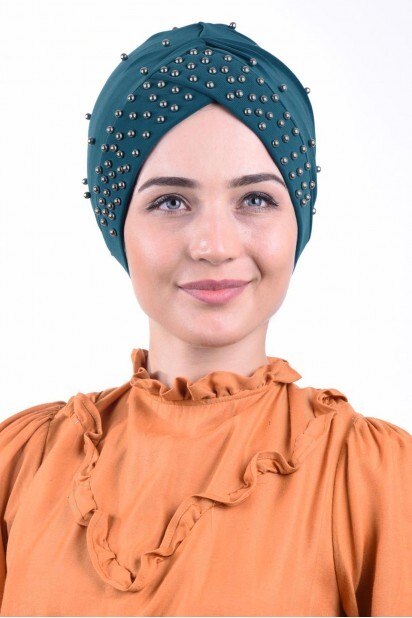 Pearly Pool Cap Petrol Blue - 100284939 - Hijab