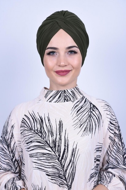 فيرا بونيه خارجي كاكي أخضر - Hijab