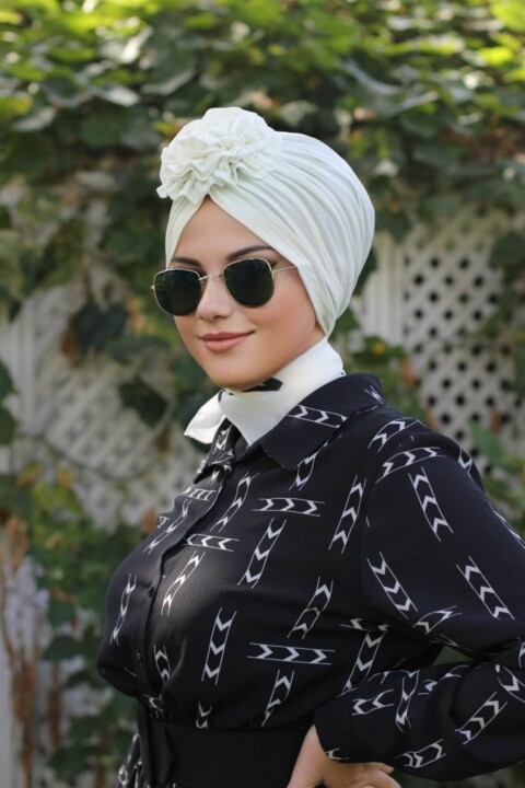 Casquette rose double face blanc cassé - Hijab