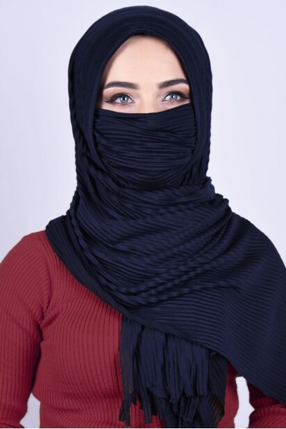 Masked Shawl Navy - 100285349 - Hijab