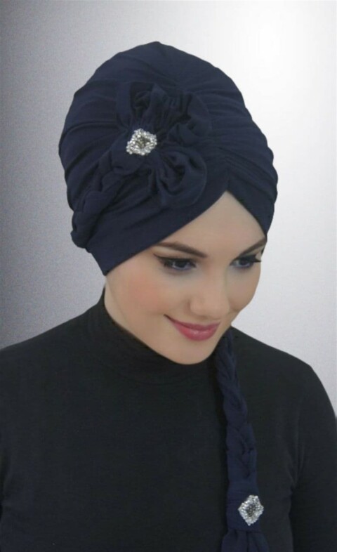 Floral Braided Bonnet Colored - 100283162 - Hijab
