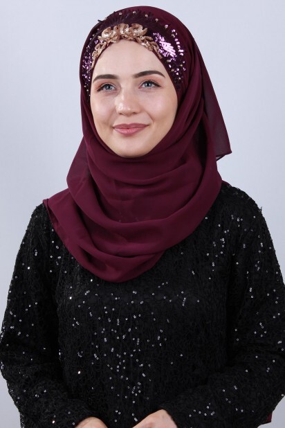 Design Princesse Châle Prune - Hijab