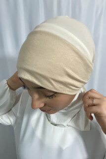 Simple Tie Bonnet  Beige 100357754 - Hijab