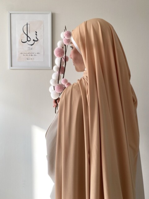 Maxi Jersey Sandy Hijjab®️ Creation - Peach 100357915 - Hijab