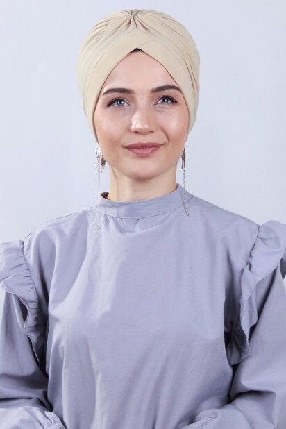 Bonnet Nevrulu Double Face Beige - Hijab