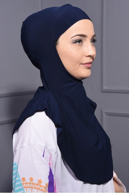 Neck Collar Hijab Navy