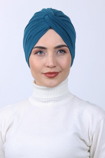 Knot Bonnet Petrol Blue - 100285319 - Hijab
