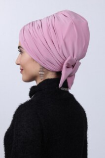 Double-Way Bonnet Powder Pink with Filled Bow