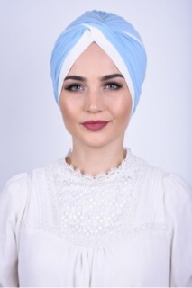 بونيه بلونين أزرق فاتح - Hijab