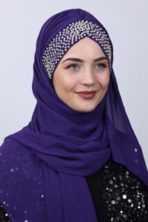 Stone Bonnet Design Shawl Indiago - 100282965 - Hijab