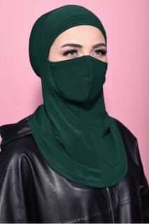 Masked Sport Hijab Emerald Green