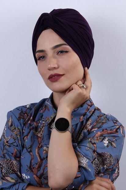 Bonnet Enveloppant Violet - Hijab