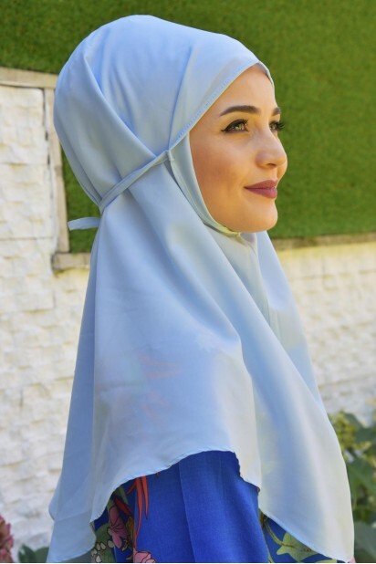 Nowa Tie-up Hijab Baby Blue
