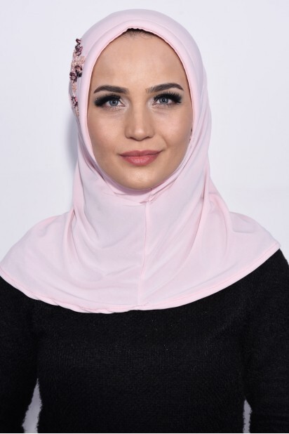 Practical Sequin Hijab Salmon - 100285515 - Hijab